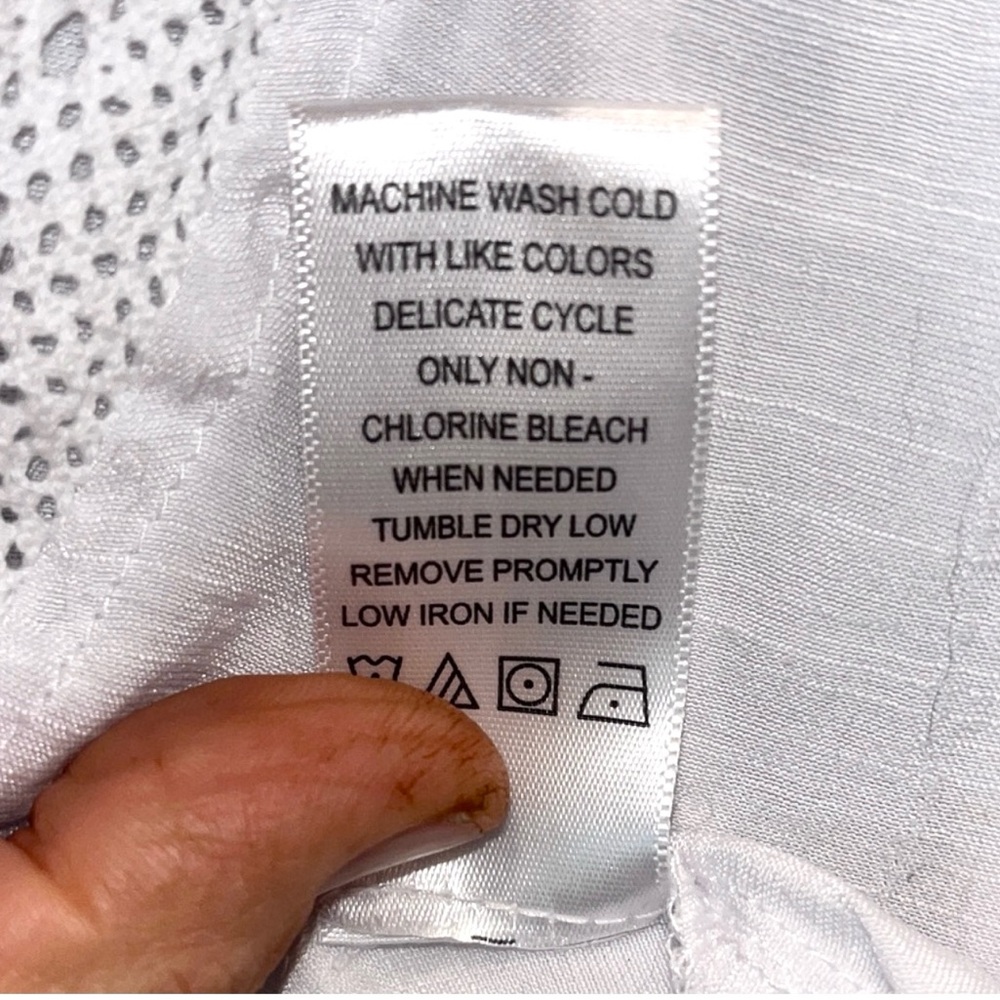 Counterparts White Long Sleeve Peasant Lace Blouse Bohemian Women’s Size XL NWOT - Picture 11 of 12